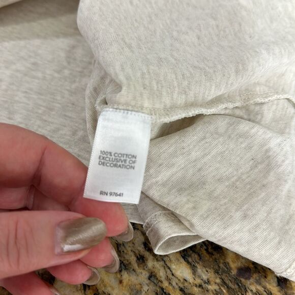 J. Jill Pure Jill Embroidered Jersey Top In Oatmeal Heather - Size 2X - Picture 6 of 10